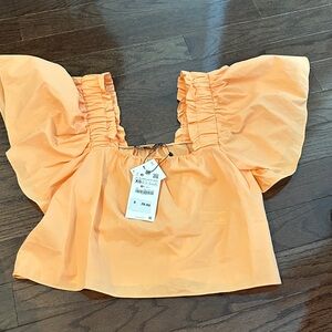 Zara Orange Crop Top